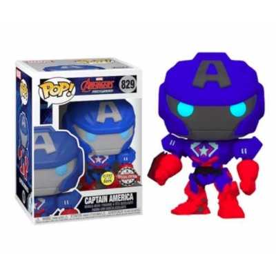 Funko POP Marvel: Marvel Mech- CapAmerica(GW) Asmodée-Blackfire Asmodée-Blackfire