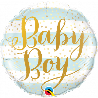 Balónek foliový Baby boy Pruhy modré ALBI ALBI
