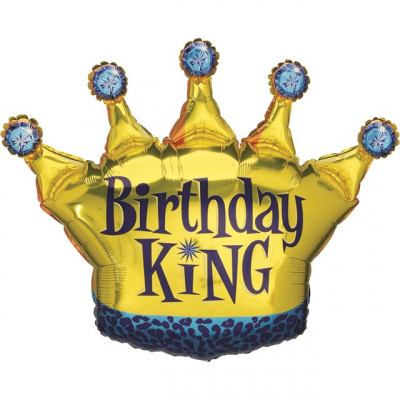 Balónek foliový Birthday King koruna ALBI ALBI