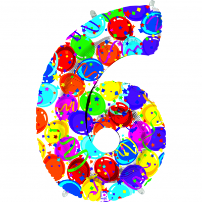 Balónek foliový Číslo 6 barevné ALBI ALBI