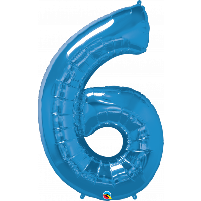 Balónek foliový Číslo 6 modrý ALBI ALBI
