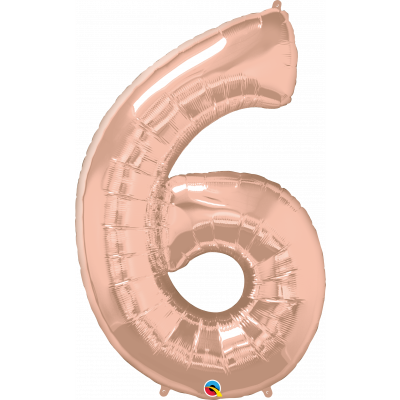 Balónek foliový Číslo 6 rose gold ALBI ALBI