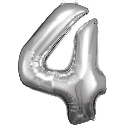 Balónek foliový Číslo 88 cm stříbrná 04 ALBI ALBI