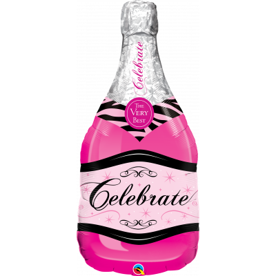 Balónek foliový Drink šampus růžový celebrate ALBI ALBI