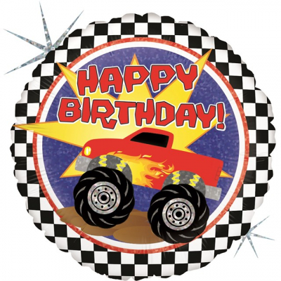 Balónek foliový Happy Birthday monster truck ALBI ALBI