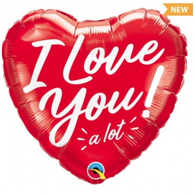 Balónek foliový  I Love you srdce červená/bílá ALBI ALBI