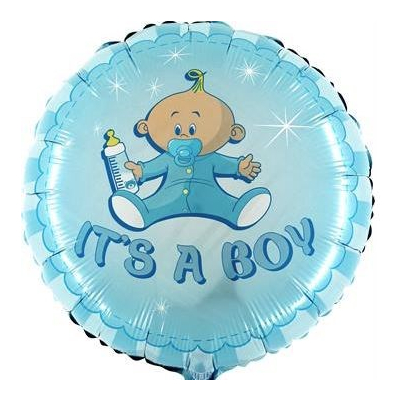 Balónek foliový It´s a boy modrý kulatý ALBI ALBI