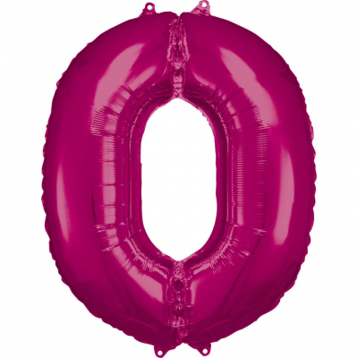 Balónek foliový číslo 88 cm magenta 0 ALBI ALBI