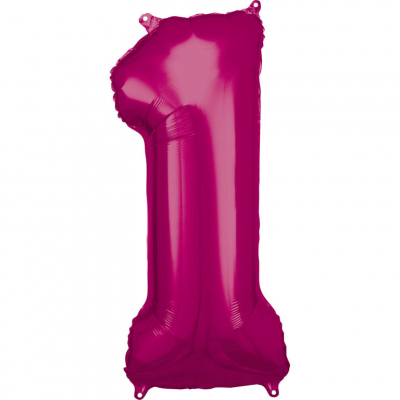 Balónek foliový číslo 88 cm magenta 1 ALBI ALBI