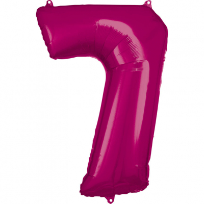 Balónek foliový číslo 88 cm magenta 7 ALBI ALBI