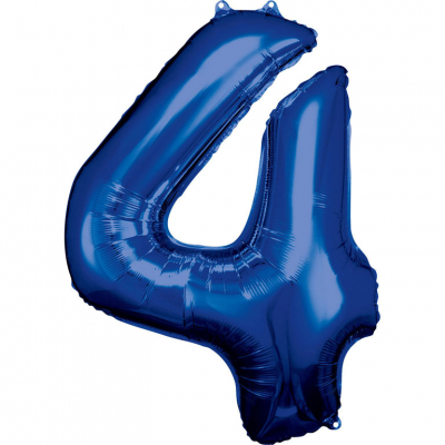 Balónek foliový číslo 88 cm modrý 4 ALBI ALBI