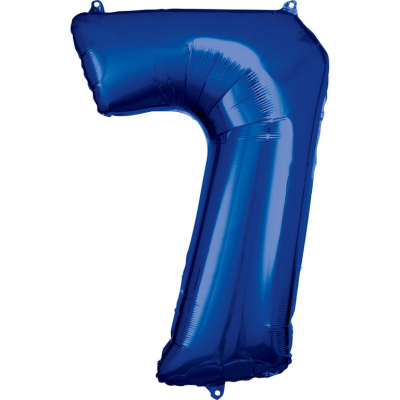 Balónek foliový číslo 88 cm modrý 7 ALBI ALBI