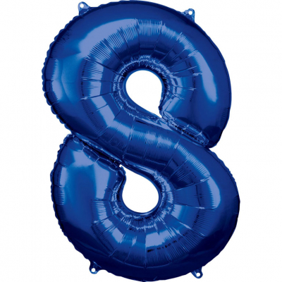 Balónek foliový číslo 88 cm modrý 8 ALBI ALBI