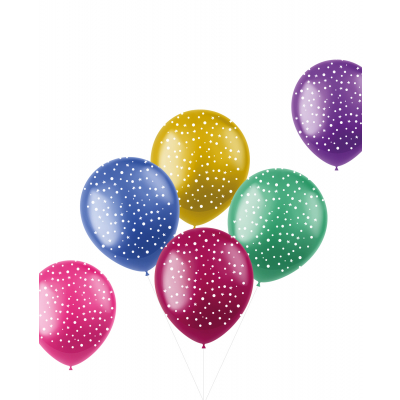 Balónky latexové barevné s mini puntíky 6 ks ALBI ALBI