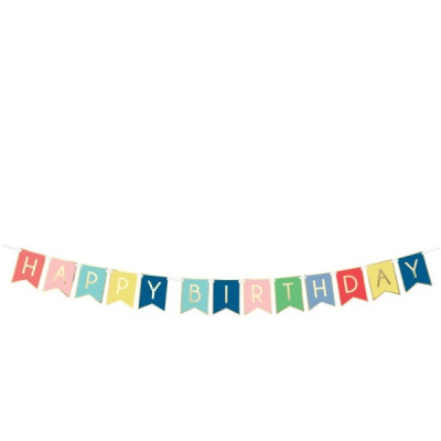 Banner Happy Birthday vlajky barevné ALBI ALBI
