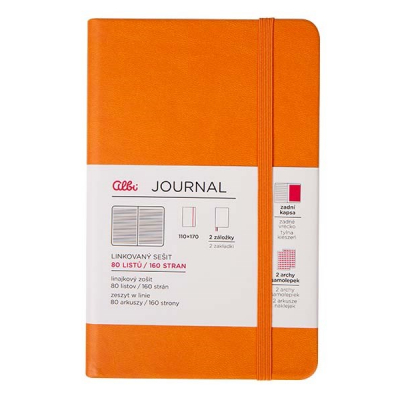 Oranžový střední journal zápisník ALBI ALBI
