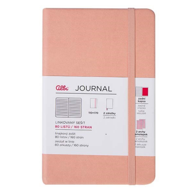 Růžový střední journal zápisník ALBI ALBI