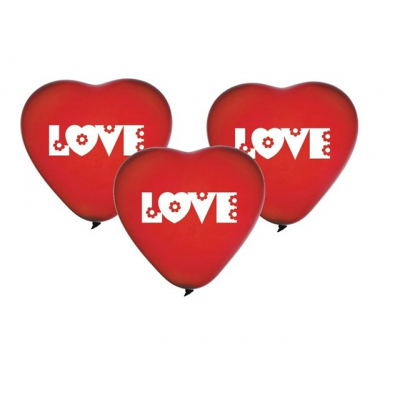 Balónky latexové Love červené srdce 5 ks ALBI ALBI