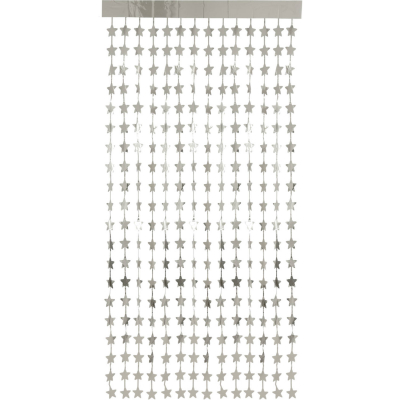 Závěs na dveře stříbrné hvězdičky 200 x 100 cm ALBI ALBI