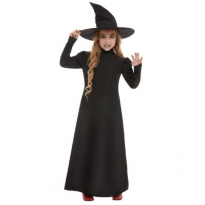 Kostým dětský Čarodějka černá vel.L(10-12let) ALBI ALBI