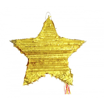 Piňata Hvězda zlatá 45 x 44 x 9 cm ALBI ALBI