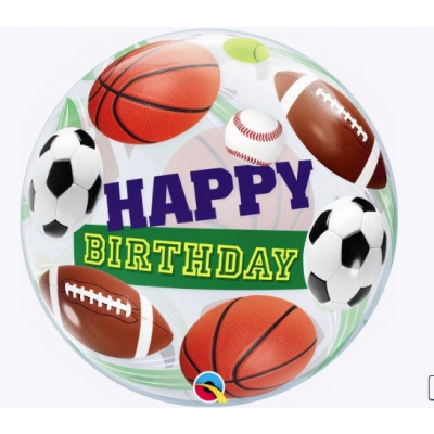 Balónek bublina Happy Birthday sport ALBI ALBI
