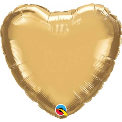 Balónek fóliový 18" Tvar srdce zlaté ALBI ALBI