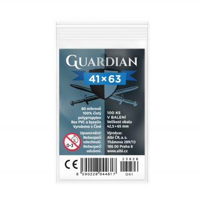 Obaly na karty Guardian pro karty 41 × 63 mm - 100 ks ALBI ALBI