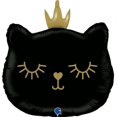 Balónek foliový Černá kočka s korunkou ALBI ALBI