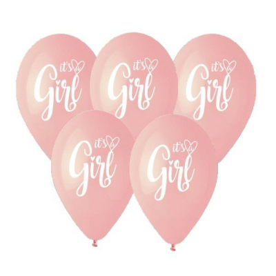 Balónky latexové růžové It´s a Girl 5 ks ALBI ALBI