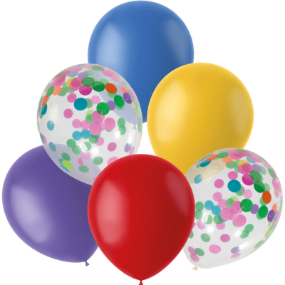 Balónky latexové s konfetami barevné 6 ks ALBI ALBI