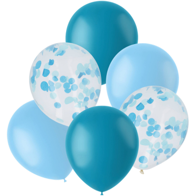 Balónky latexové s konfetami modré 6 ks ALBI ALBI