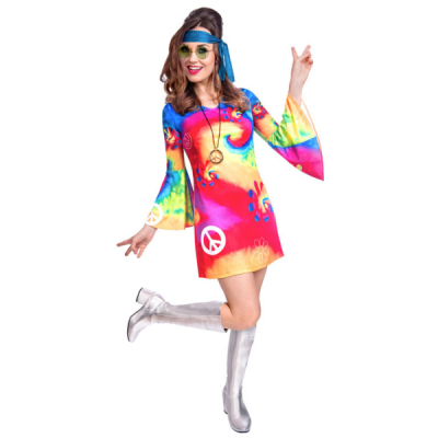 Kostým Hippie šaty barevné vel.S ALBI ALBI