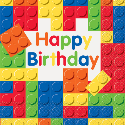 Ubrousky Happy Birthday lego 16 ks ALBI ALBI