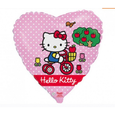 Balónek foliový Hello Kitty na kole srdce ALBI ALBI