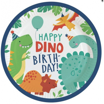 Talíře Happy Birthday Dinosauři 8 ks ALBI ALBI