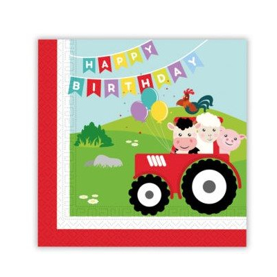 Ubrousky Happy Birthday Farma 8 ks ALBI ALBI