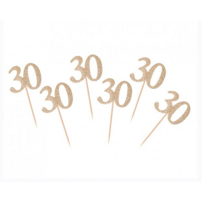 Zápich číslo 30 zlatá 6 ks ALBI ALBI