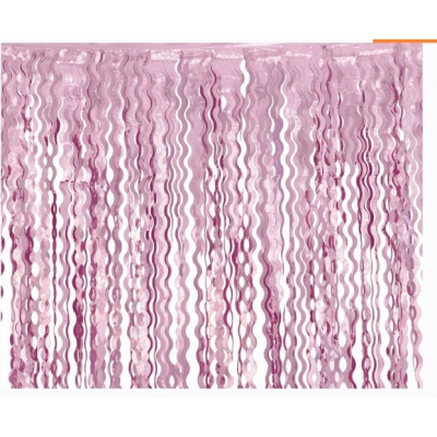 Závěs na dveře růžový vlnitý 100 x 200 cm 1 ks ALBI ALBI