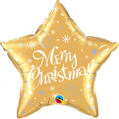 Balónek fóliový Merry Christmas Hvězda zlatá ALBI ALBI