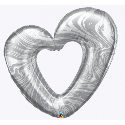 Balónek fóliový srdce stříbrné ALBI ALBI
