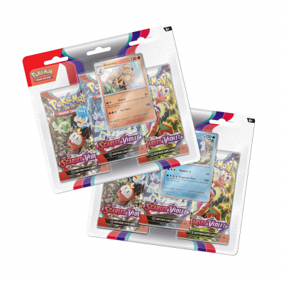 Pokémon TCG: SV01 - 3 Blister Booster Asmodée-Blackfire Asmodée-Blackfire