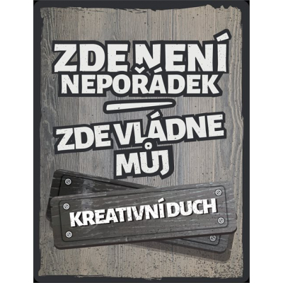 Plechová cedule - Kreativní duch Postershop Postershop