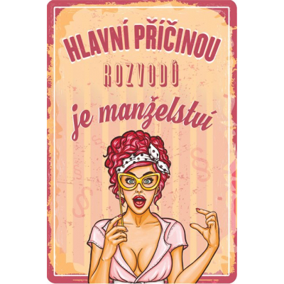 Plechová cedule - Manželství Postershop Postershop