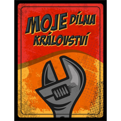 Plechová cedule - Moje dílna Postershop Postershop