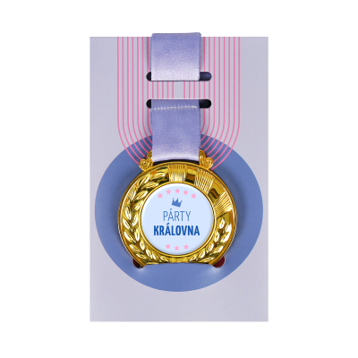 Přání s medailí - Párty královna Albi Albi