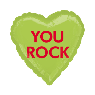 Balónek fóliový Srdce zelené You Rock Albi Albi