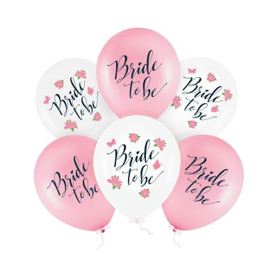 Balónky latexové Bride to be květy 6 ks Albi Albi