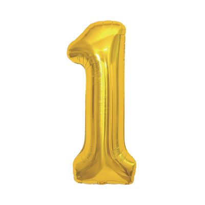 Balónek fóliový 85 cm zlatý číslo 1 Albi Albi