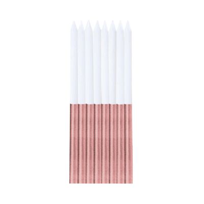 Svíčky dortové bílo-rose gold 16 ks Albi Albi